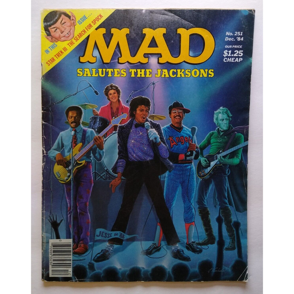 MAD Magazine Dec 1984 Issue No 251 Michael Jackson Webster Star Trek Parody